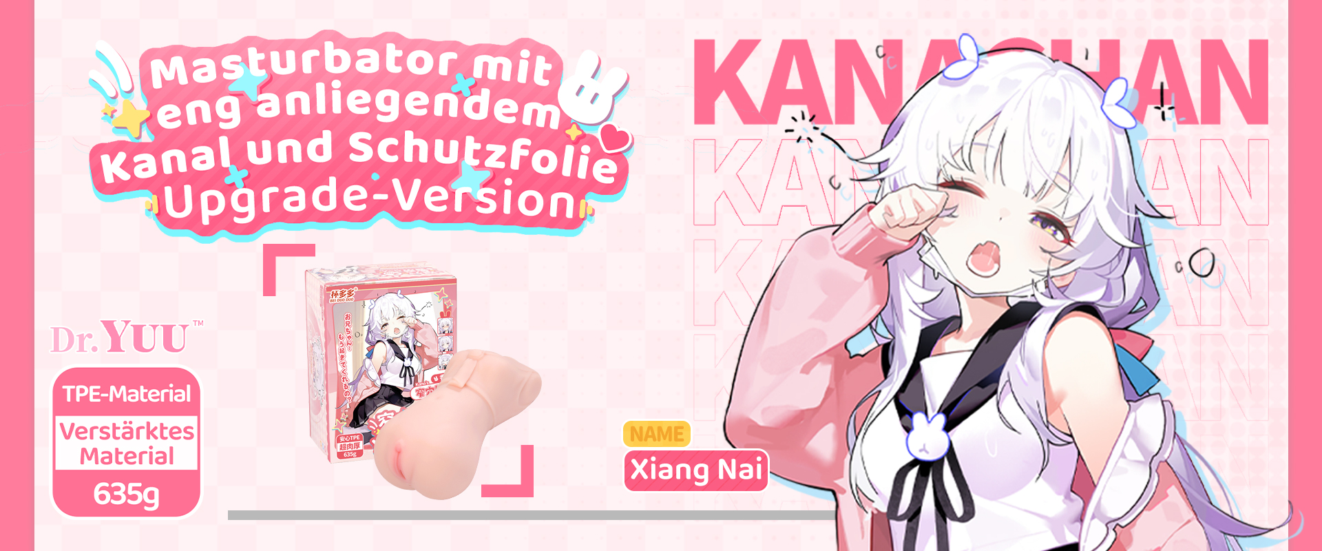 Dr.YUU Kana Anime Onahole | Enger 5mm Tunnel & Jungfernhäutchen Waifu Erlebnis